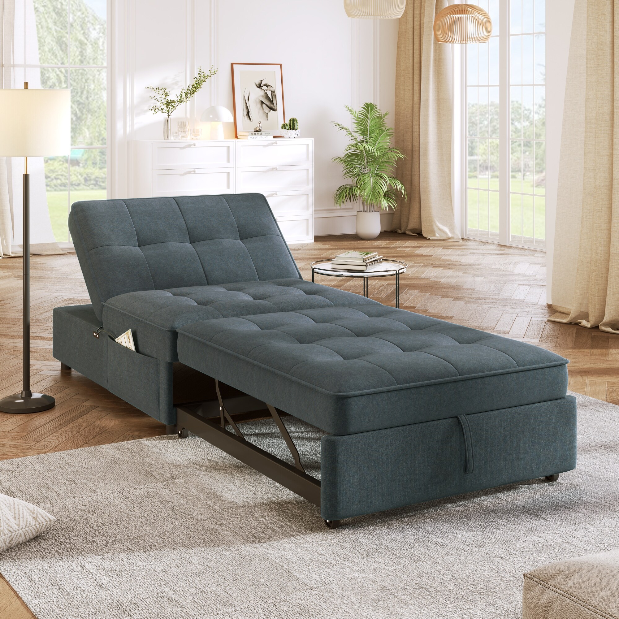 Bed with built in lounge chair sale