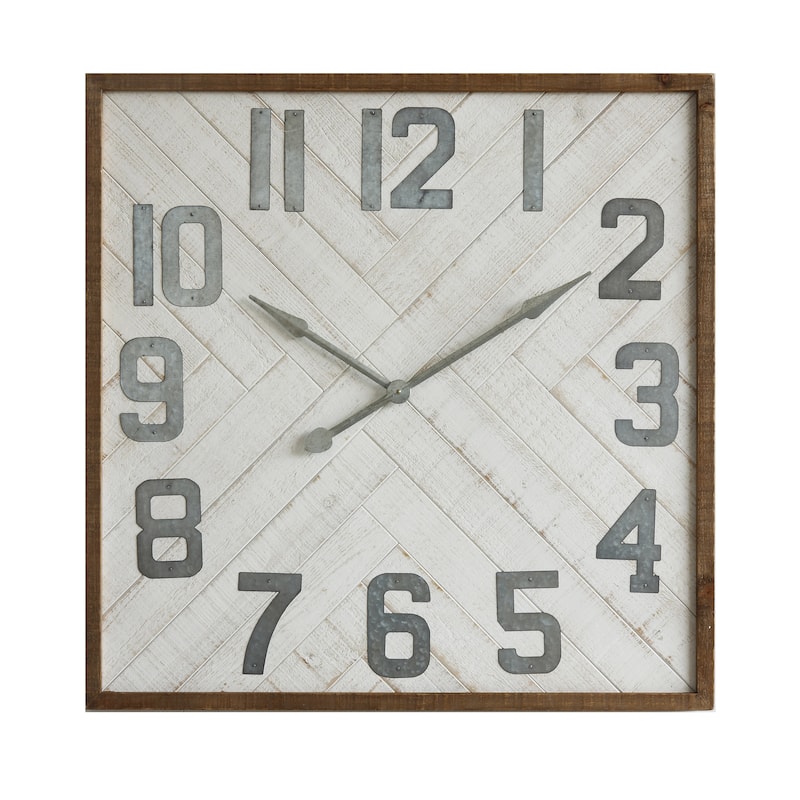Wood and Metal Wall Clock