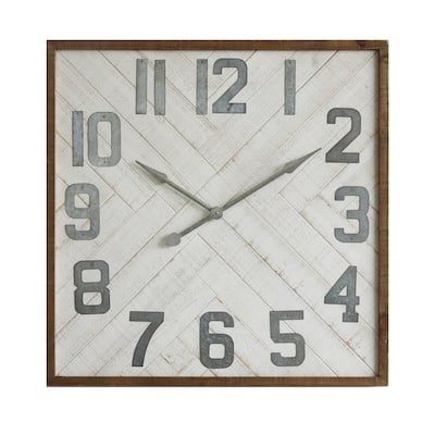 Wood and Metal Wall Clock
