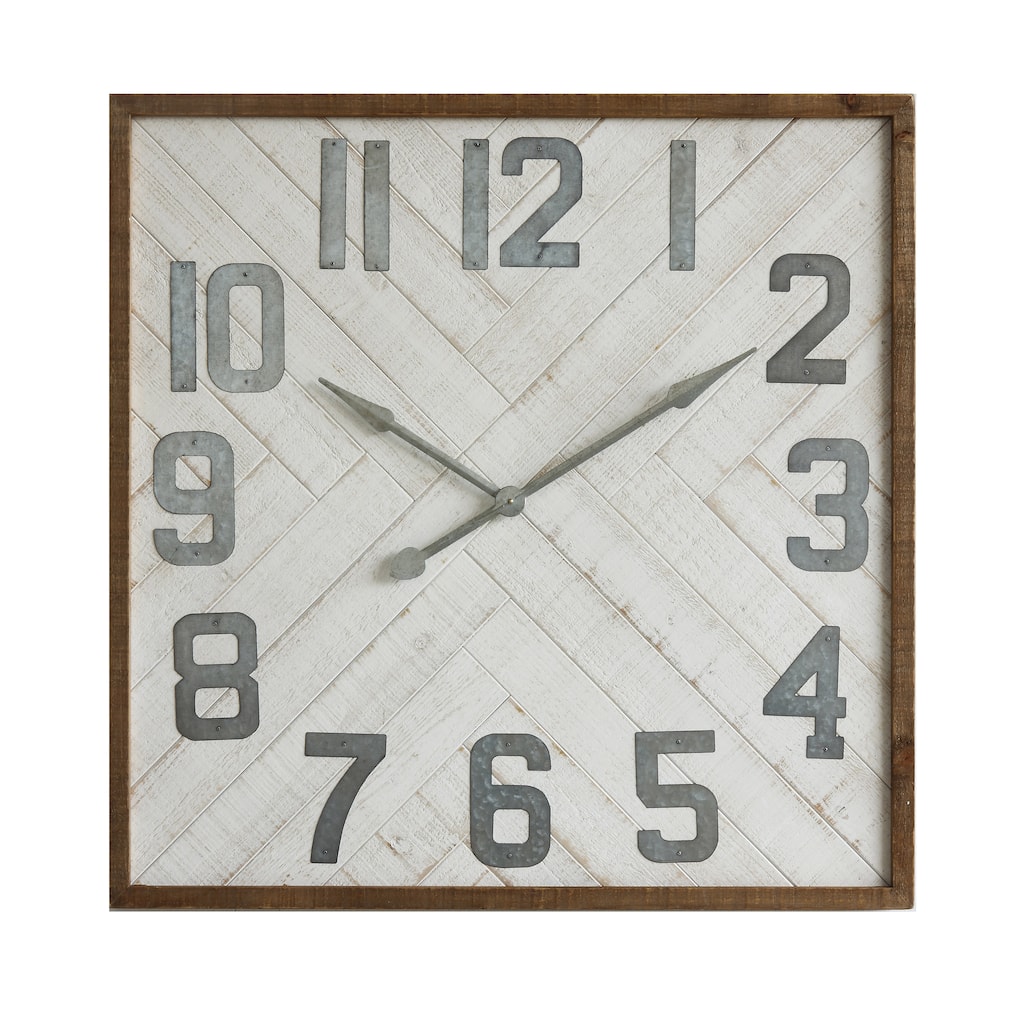Wood and Metal Wall Clock