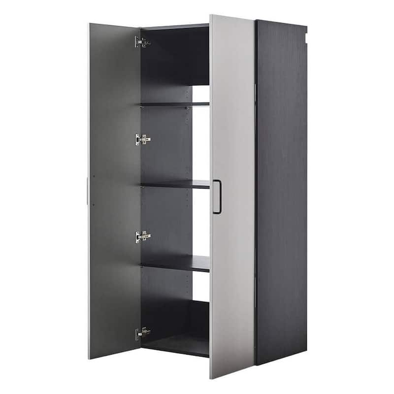 Asti Garage Garage Wall Storage Cabinet, 79 Inch, Gray Metallic Finish