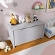 preview thumbnail 4 of 20, 32 Inch Kids Wooden Toy Box Storage with Safety Hinged Lid