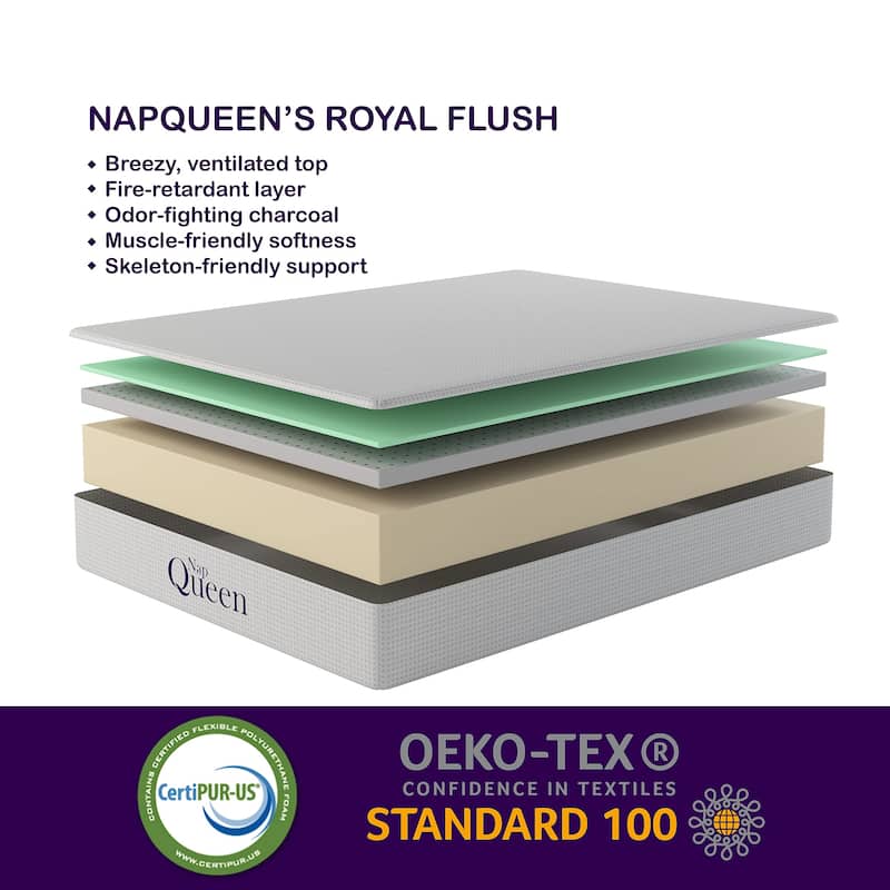 NapQueen 8" Bamboo Charcoal Memory Foam Mattress