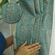 preview thumbnail 20 of 30, Fabdivine Handmade Pure Linen Fabric Eyelet Curtain Block Print Floral Drape