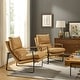 preview thumbnail 10 of 15, Art Leon Art Leon Comfortable Genuine Leather Accent Lounge Chair with Cushion Seat