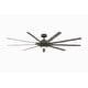 preview thumbnail 1 of 10, Fanimation Odyn 84 inch Indoor/Outdoor Smart Ceiling Fan with LED CCT Select Light Kit - Black
