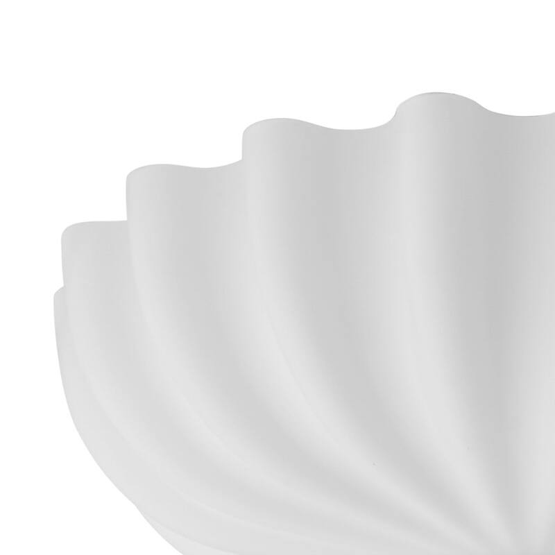 15.7''W 3-Light Shell Scalloped Glass Semi-Flush Mount