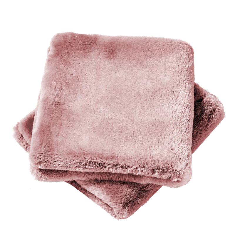 Serenta Heavy Fauxfur Pillow Shell 2 PC Set, NO INSERT
