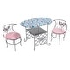 preview thumbnail 7 of 6, Badger Basket Tea Time Metal Doll Table and Chair Set with Accessories - Silver/Pink/Multi