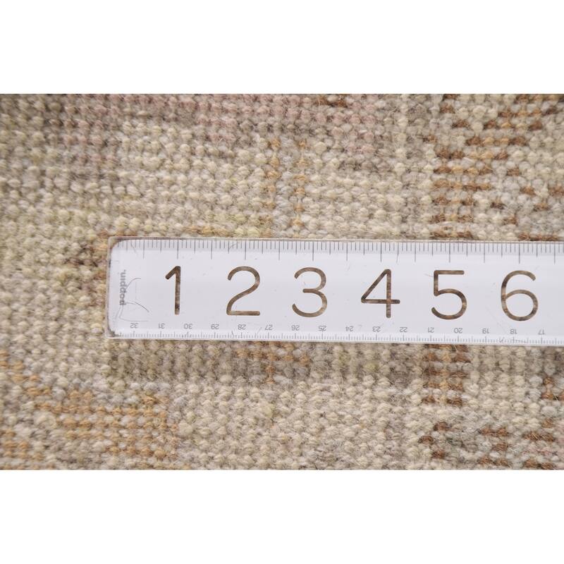 Floral Oushak Style Runner Rug Hand-knotted Wool Carpet - 2'6"x 9'10"