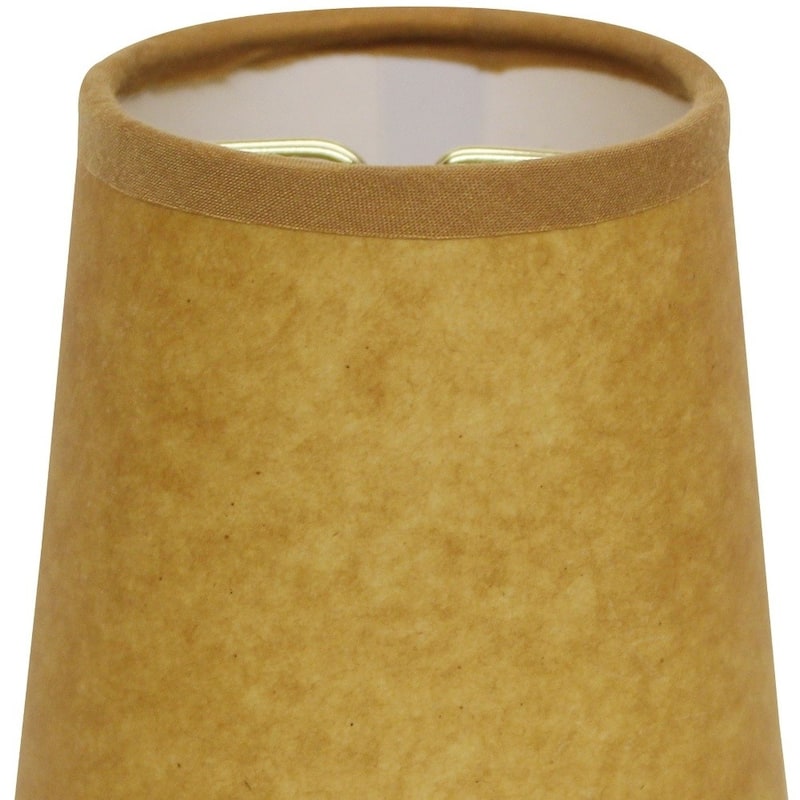 HomeRoots Brown Kraft Paper Empire Lamp Shade - 4"x4"x4"