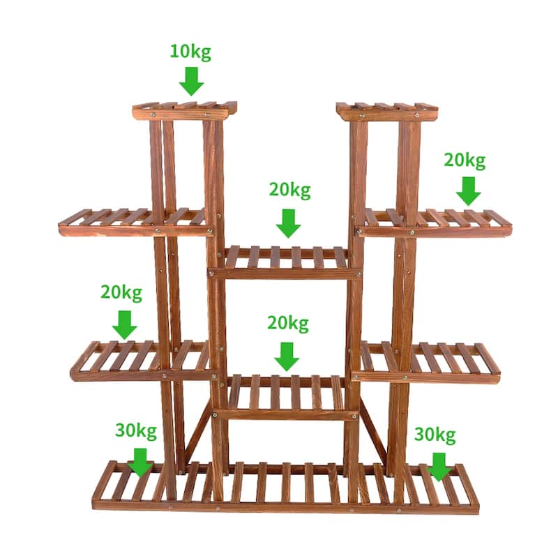 Tiered Large Plant Stands Wood Garden Plant Shelf Flower Pot Stand Shelves
