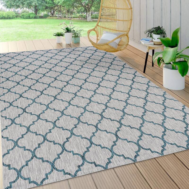 JONATHAN Y Isla Ogee Trellis Indoor/Outdoor Area Rug