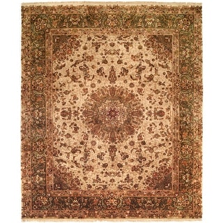 Traditional Hand-Knotted Wool & Silk Area Rug - 14' x 20' - Bed Bath ...
