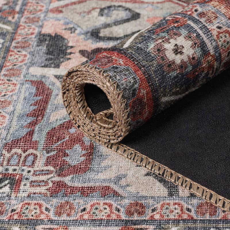 Superior Mesa Rustic Medallion Border Indoor Area Rug or Runner