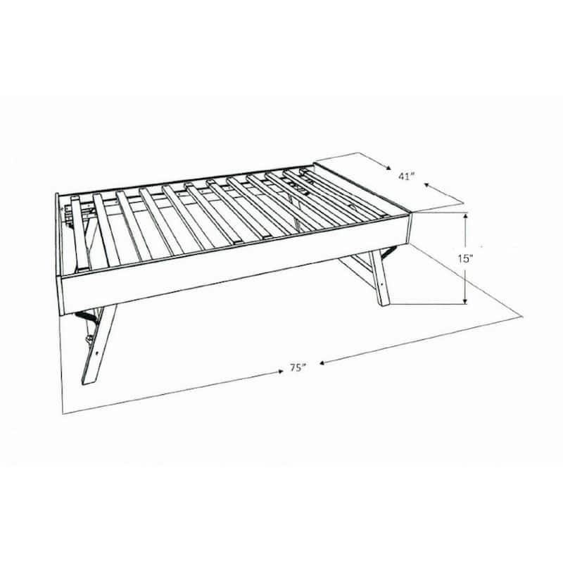 Somette Marisa Daybed with Pop Up Trundle in Weathered Brown with Mattresses