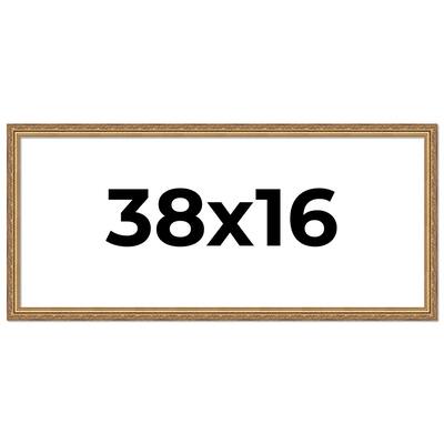 38x16 Frame Red Solid Wood Picture Frame Width 1.75 Inches | Interior Frame Depth 1 13/16 Inches