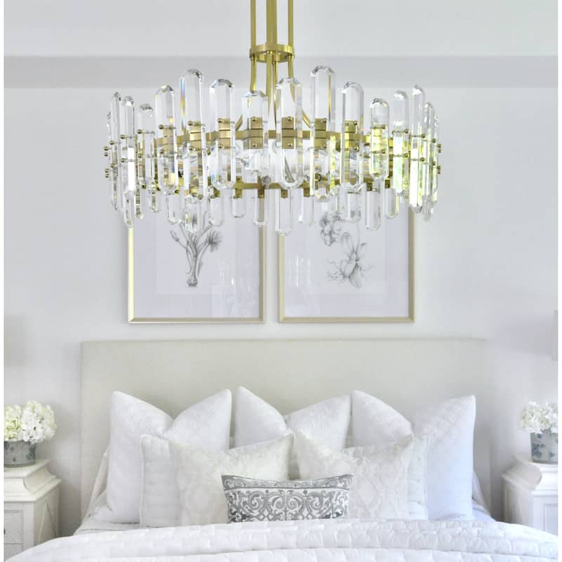 Bolton 12 Light Aged Brass Chandelier - 31'' W x 28.25'' H - 31'' W x 28.25'' H