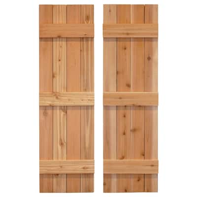 Traditional Board & Batten Exterior Shutters Pair