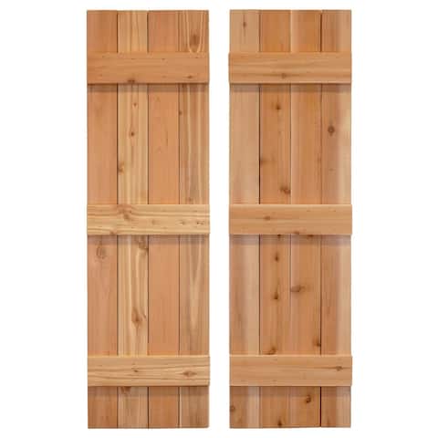 Traditional Board & Batten Exterior Shutters Pair