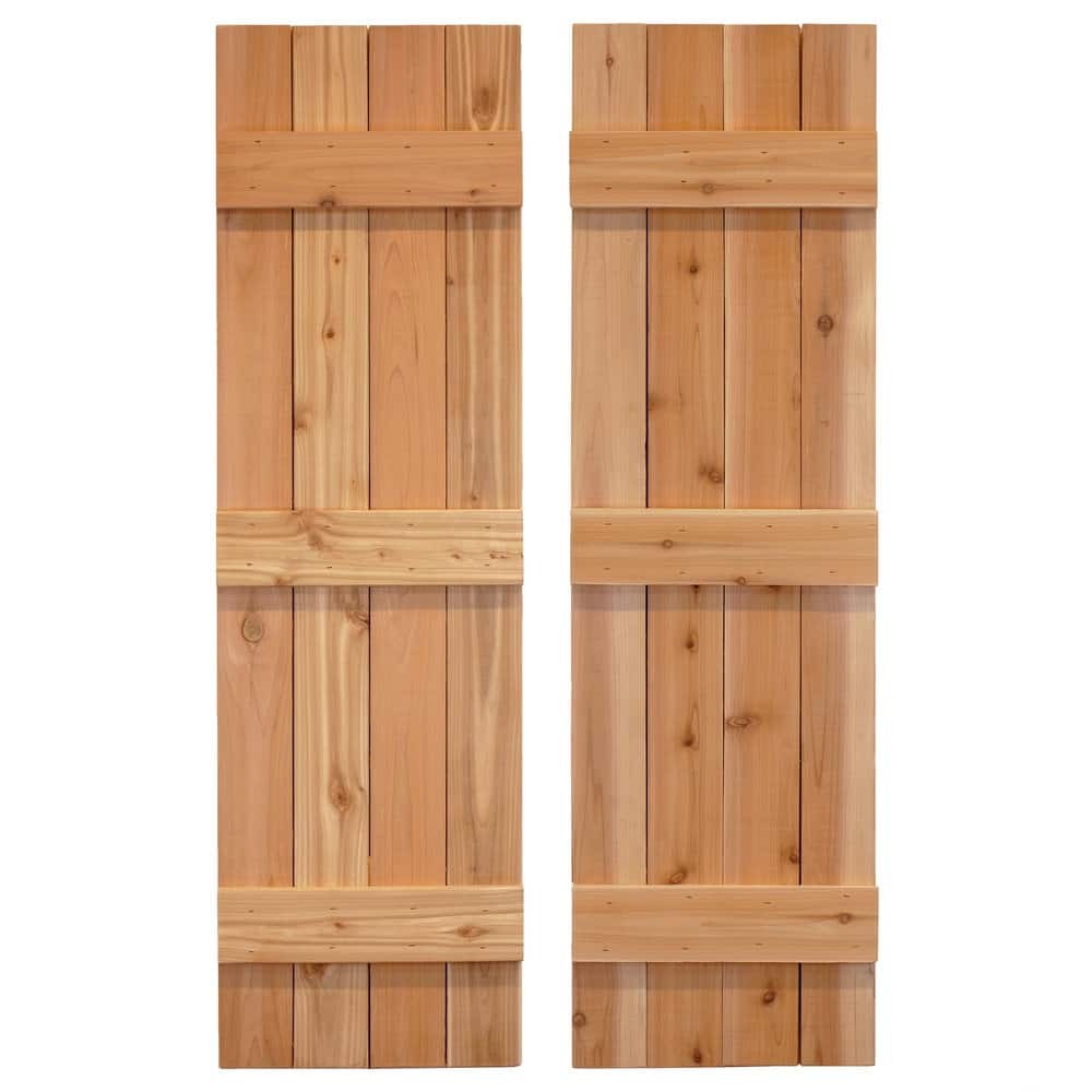 Traditional Board & Batten Exterior Shutters Pair