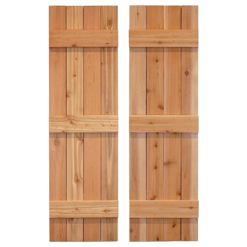 Traditional Board & Batten Exterior Shutters Pair