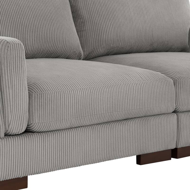 90" Oversized Modular Sectional Corduroy Sofa