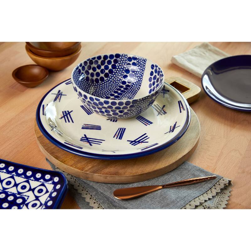 Blue Rose Polish Pottery Zaklady Cereal Bowl