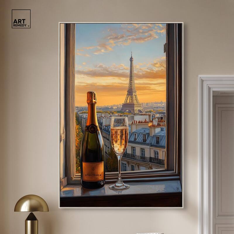 Classy Drink in Paris Canvas by Art Remedy