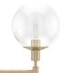 preview thumbnail 26 of 45, Hunter Xidane Vanity Wall Light - Bathroom, Mid Century Modern, Glam - Clear glass