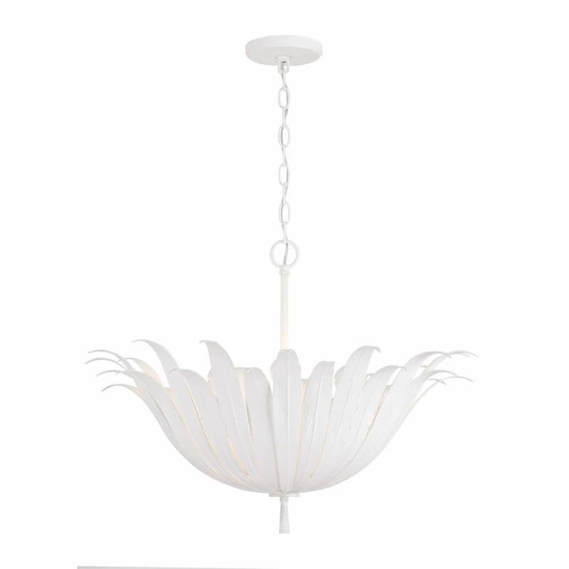 Eden 4-light Hanging Pendant - 18.75"H x 24"W - Textured White