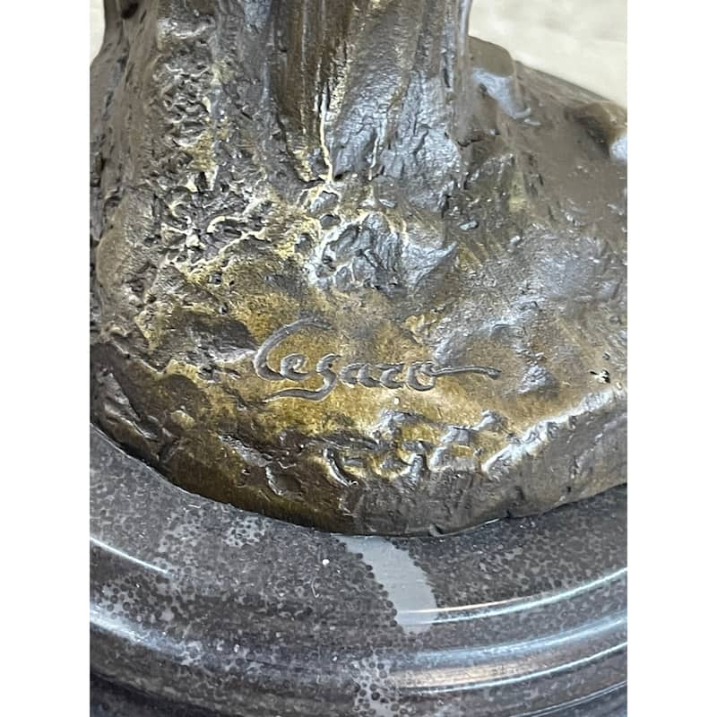 Fantasy Floating Dancer Ballerina Signed Bronze Sculpture Figure 14 Inches X 6 Inches