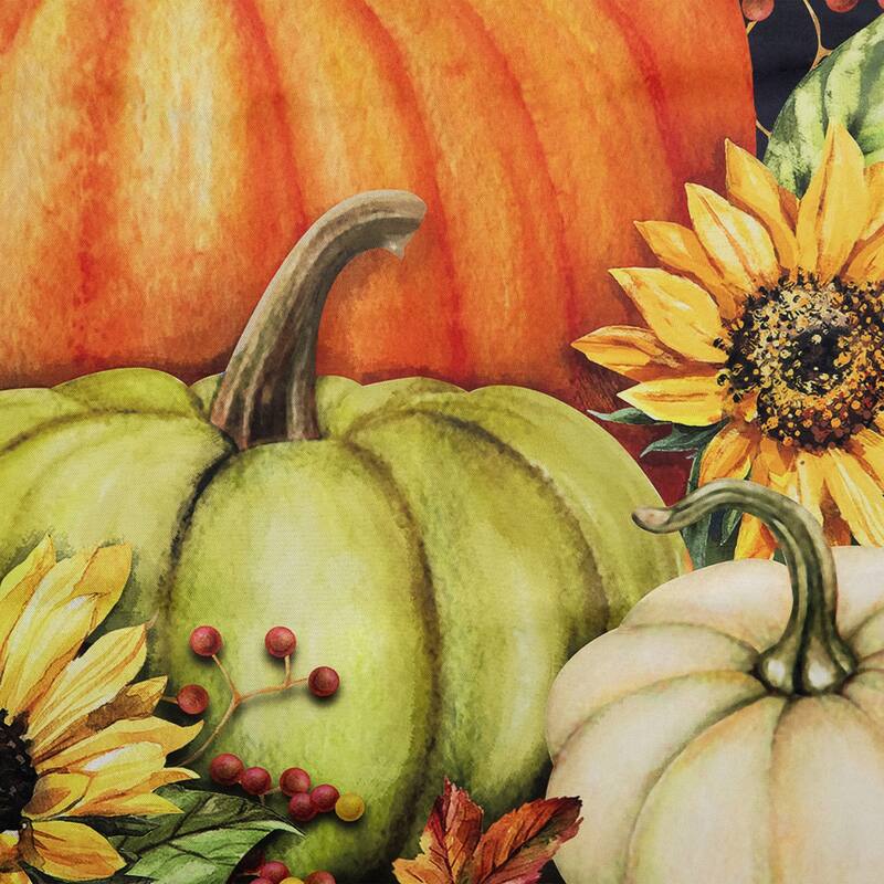 Pumpkins and Sunflowers Hello Autumn Outdoor Fall Harvest House Flag - 40" x 28"