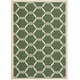 preview thumbnail 75 of 104, SAFAVIEH Courtyard Charleen Indoor/ Outdoor Waterproof Patio Backyard Rug 5'3" x 7'7" - Dark Green/Beige