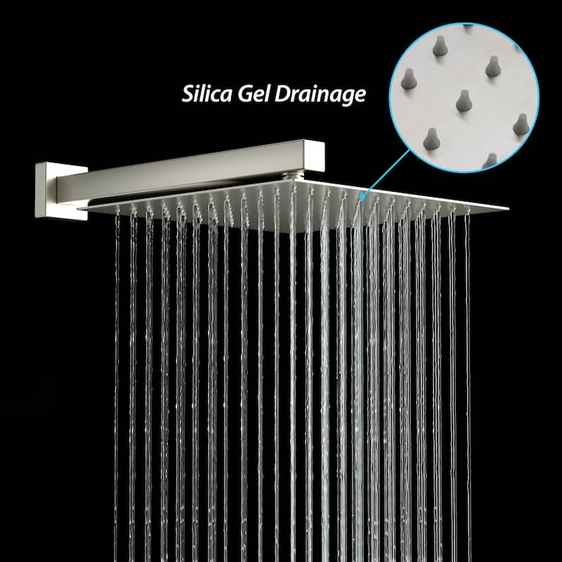 10 Inches Brushed Nickel Wall Mounted Rain Shower Head
