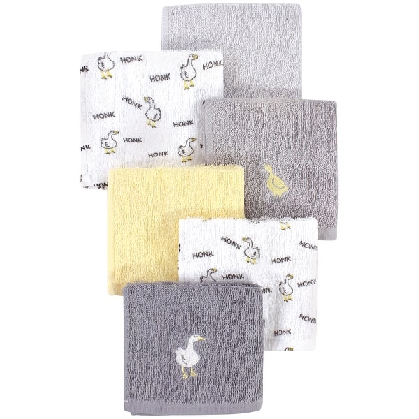 slide 1 of 1, Luvable Friends Baby Unisex Super Soft Cotton Washcloths, Goose, One Size - Goose - One Size One Size - Goose