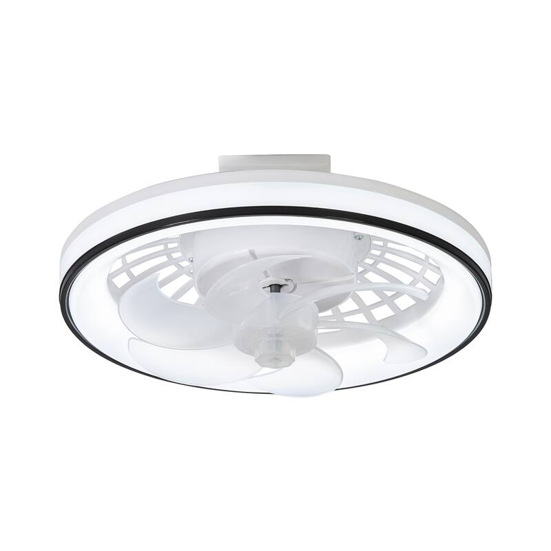 13-In Socket LED Ceiling Fans with Lights and Remote - White