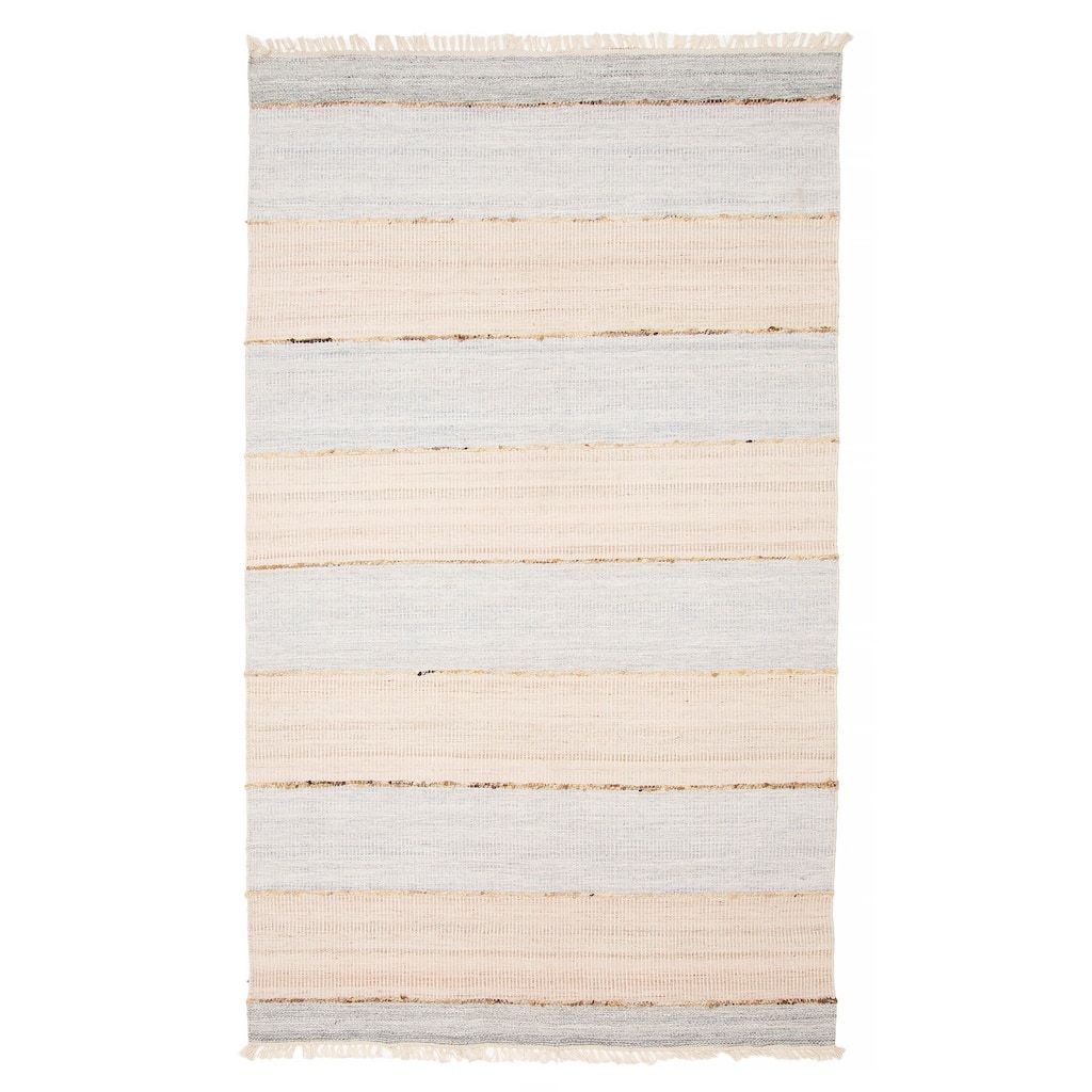 Sienna Beige, Grey Rug 4'11" x 8'3" - 4'11 x 8'3