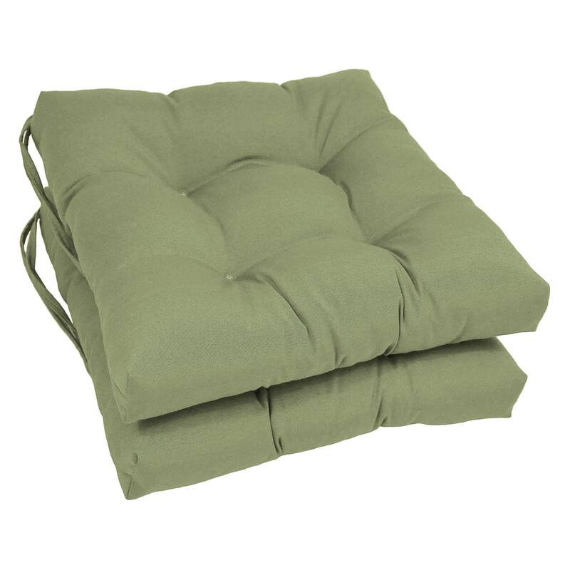 16-inch Square Indoor Chair Cushions (Set of 2, 4, or 6) - 16" x 16" - Set of 2 - Sage