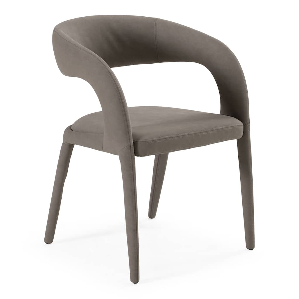 Modrest Faerron Modern Grey Leatherette Dining Chair