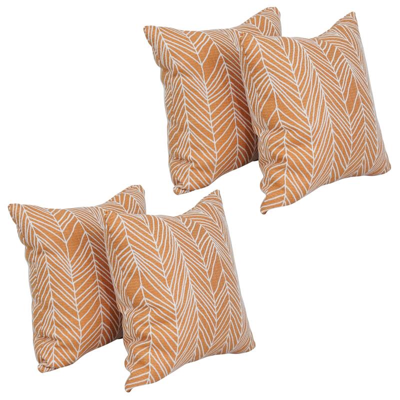 Blazing Needles 17-inch Square Throw Pillows (Set of 4) - Demeter Bitter