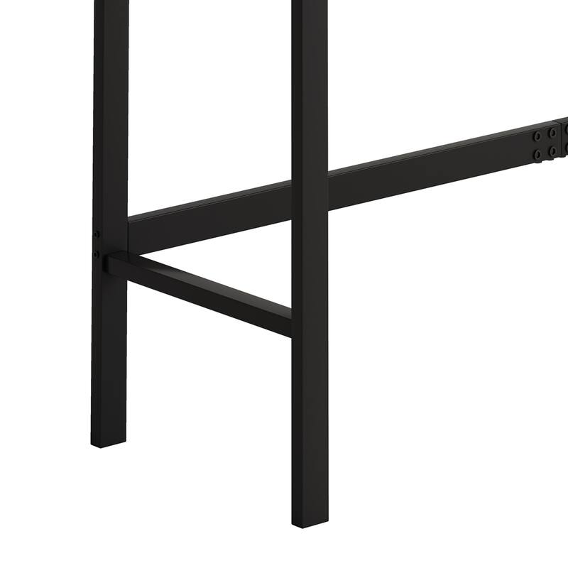 Counter Height Extra Long Dining Table Set with 3 Stools