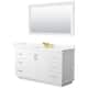 Option White / Giotto Quartz Top / Brushed Gold Hardware