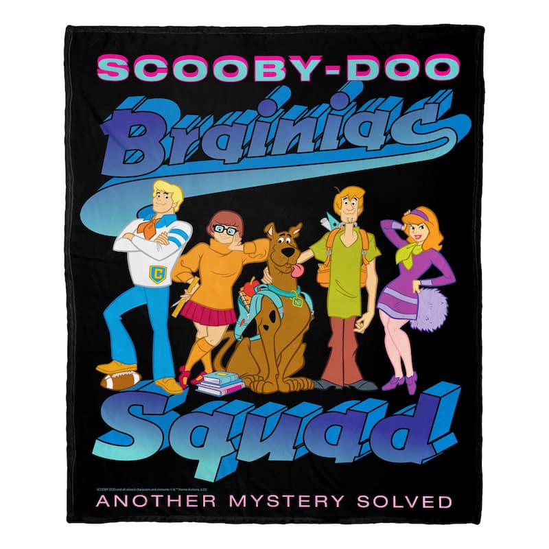 Warner Brothers Scooby-Doo Brainiac Squad Silk Touch Throw Blanket