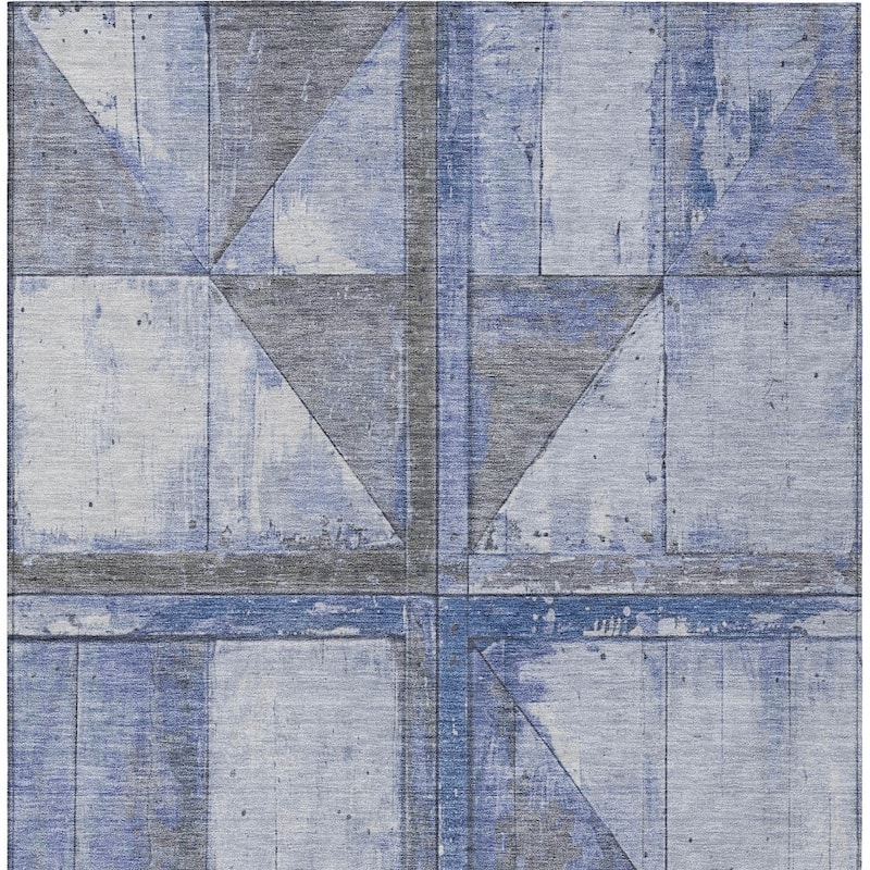 HomeRoots Geometric Transitional Rectangle Outdoor Rug