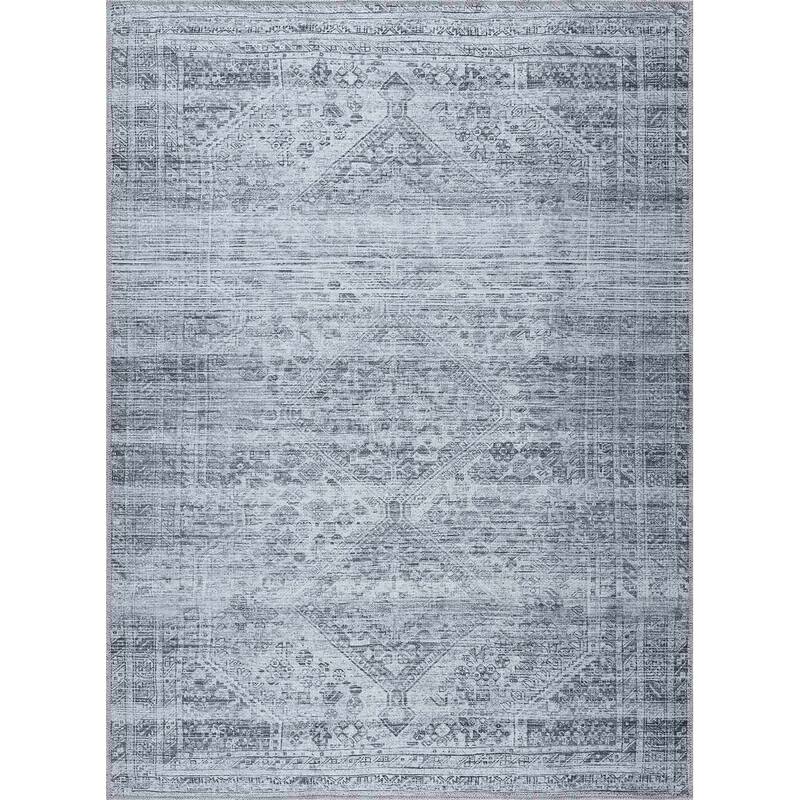 Hauteloom Barny Traditional Oriental Machine Washable Area Rug