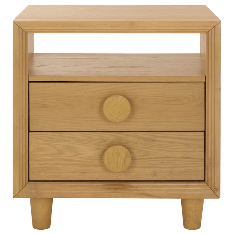 SAFAVIEH Home Akanksha 2-Drawer Nightstand - Natural