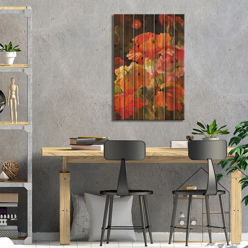Springtime Blossoms Print On Wood by Emma Styles - Multi-Color