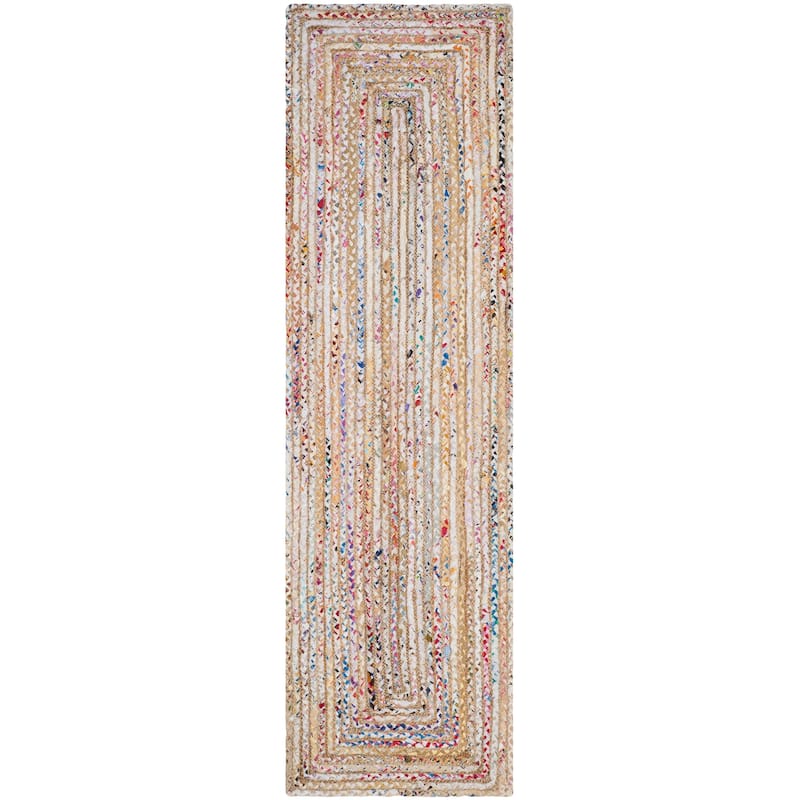SAFAVIEH Handmade Cape Cod Marget Boho Coastal Jute Rug - 2'3" x 12' Runner - Beige/Multi - Runner