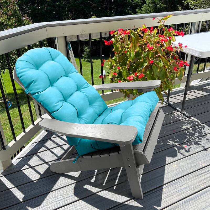 WINSOON 49x20x5 Inch Adirondack Chair Cushion Set of 2, Thickened and High Back Chair Cushion